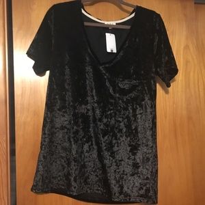 Super soft black velvet t-shirt!!